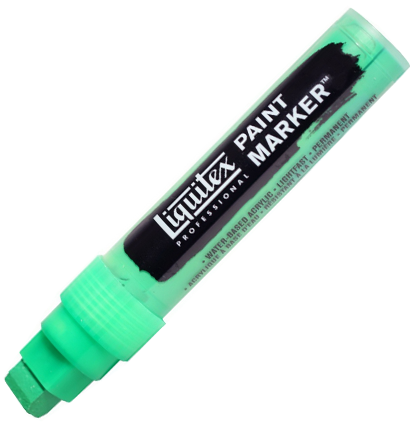 Маркер акриловый Liquitex Paint Marker широкий 15 мм 985 зелёный флуоресцентный купить в магазине маркеров ArtCraft.Space