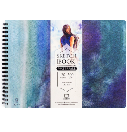 Альбом для акварели Малевичъ Waterfall спираль 26х19 см / 20 листов / 300 гм купить в художественном магазине ArtCraft.Space с доставкой Альбом для акварели Малевичъ Waterfall спираль 26х19 см / 20 листов / 300 гм купить в художественном магазине ArtCraft.Space с доставкой
