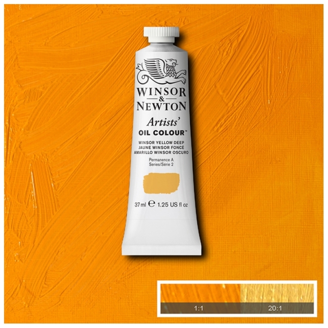 Масляные художественные краски, 37 мл, Винзор насыщенно-желтый