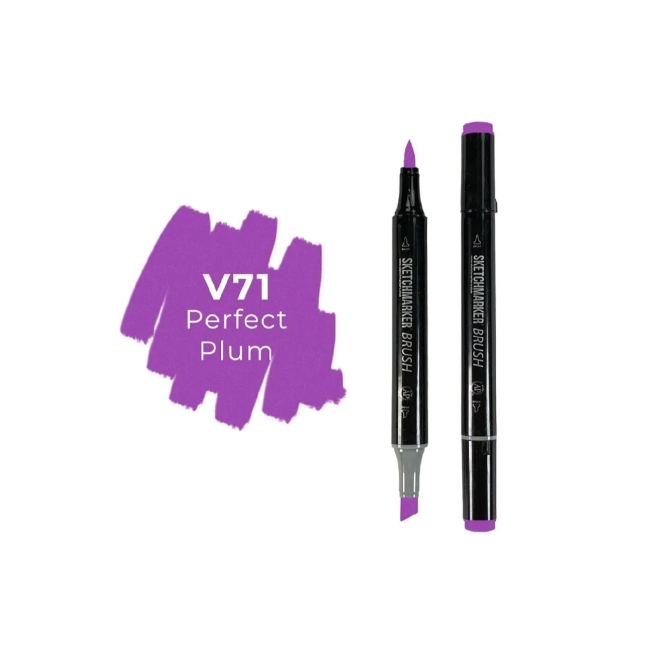 Маркер SKETCHMARKER Brush двухсторонний на спирт.основе цв.V71 Идеальная слива