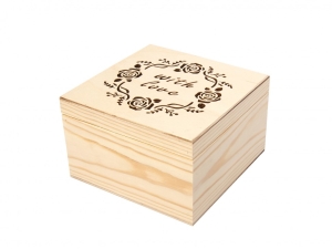 Заготовка для декорирования шкатулка вид 4 15х15см,