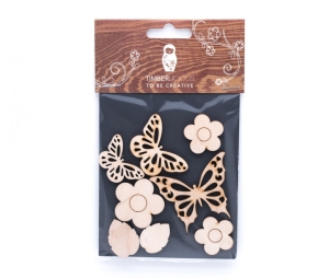 Набор заготовок для декорирования Flowers7 фанера 10х14см,