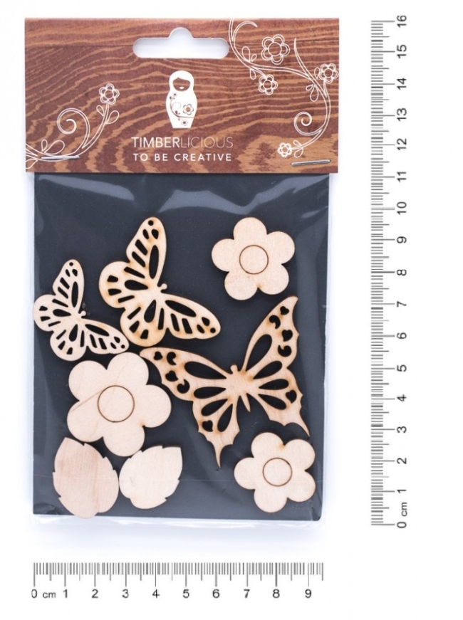 Набор заготовок для декорирования Flowers7 фанера 10х14см,