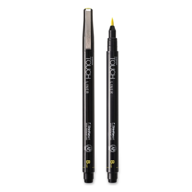 Ручка капиллярная брашпен  TOUCH Liner Brush желтый