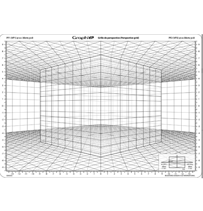 Сетка-перспектива Graph'It D для упрощения построения рисунка прозрачная  купить в магазине товаров для рисования ArtCraft.Space с доставкой по РФ и СНГ