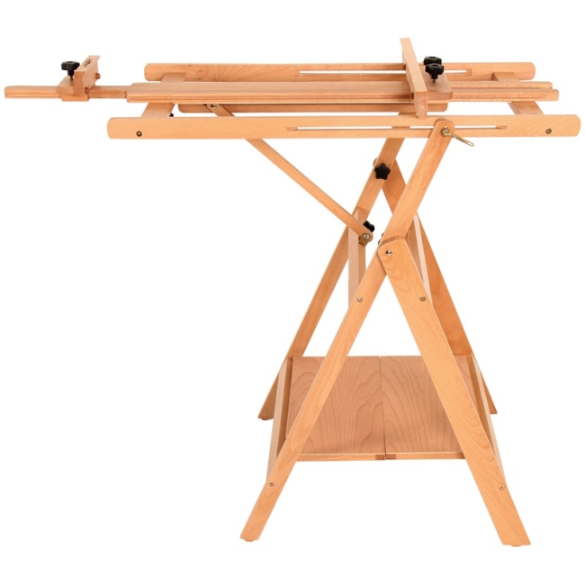 Мольберт напольный горизонтальный Гамма, 61*65,5*137 (174)см, бук