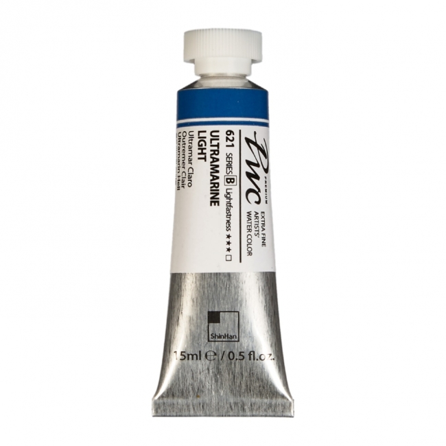 Краска акварельная SH PWC туба 15мл №621 (B) ультрамарин светлый,