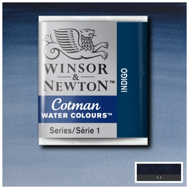 Акварель Cotman в маленьких кюветах, индиго