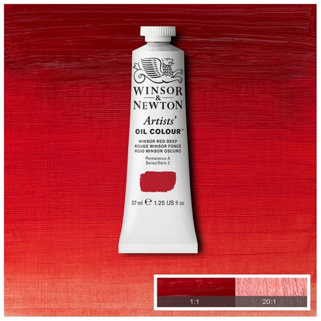 Масляные художественные краски, 37 мл, Винзор насыщенно-красный