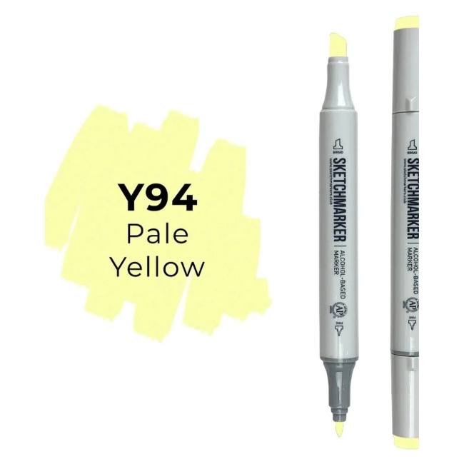 Маркер SKETCHMARKER двухсторонний на спирт.основе цв.Y94 Бледно Желтый