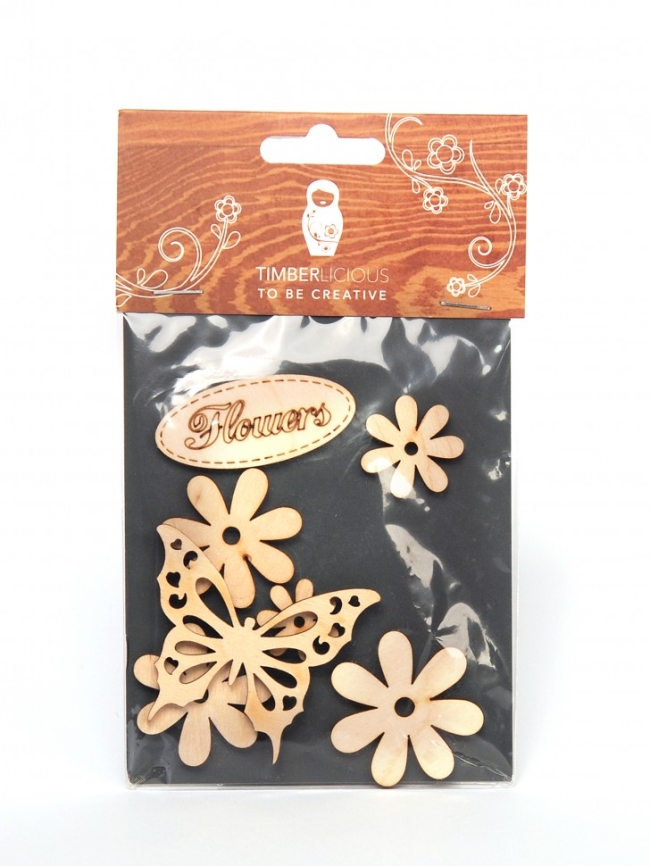 Набор заготовок для декорирования Flowers8 фанера 10х14см,