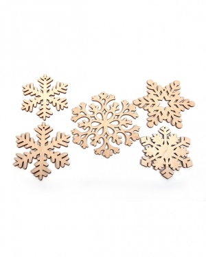 Набор заготовок для декорирования Снежинки 9-12см,