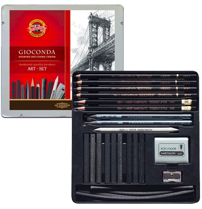 Набор графических материалов Koh-I-Noor Gioconda Art Set 23 предмета в пенале купить в магазине ArtCraft.Space с доставкой по всему миру Набор графических материалов Koh-I-Noor Gioconda Art Set 23 предмета в пенале купить в магазине ArtCraft.Space с доставкой по всему миру