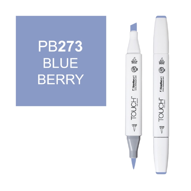 Маркер двухсторонний спиртовой  TOUCH TWIN BRUSH PB273 Черничный