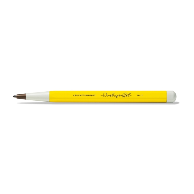 Ручка шариковая Leuchtturm1917 Drehgriffel Nr. 1 - цвет чернил: Королевский синий (0.7мм.), цвет корпуса: Лимонный (алюминий)