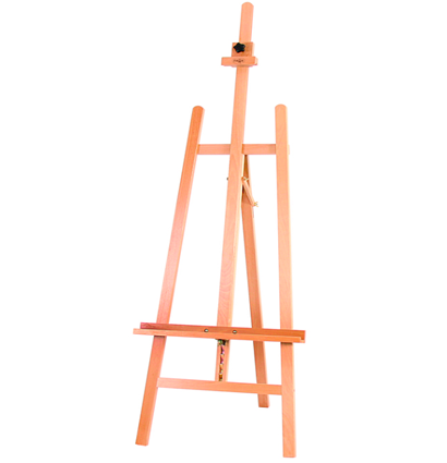 Мольберт Лира Гамма "Московская палитра" из лакированного бука с механизмом опускания высота 159-224 см купить в художественном магазине ArtCraft.Space с доставкой по РФ И СНГ