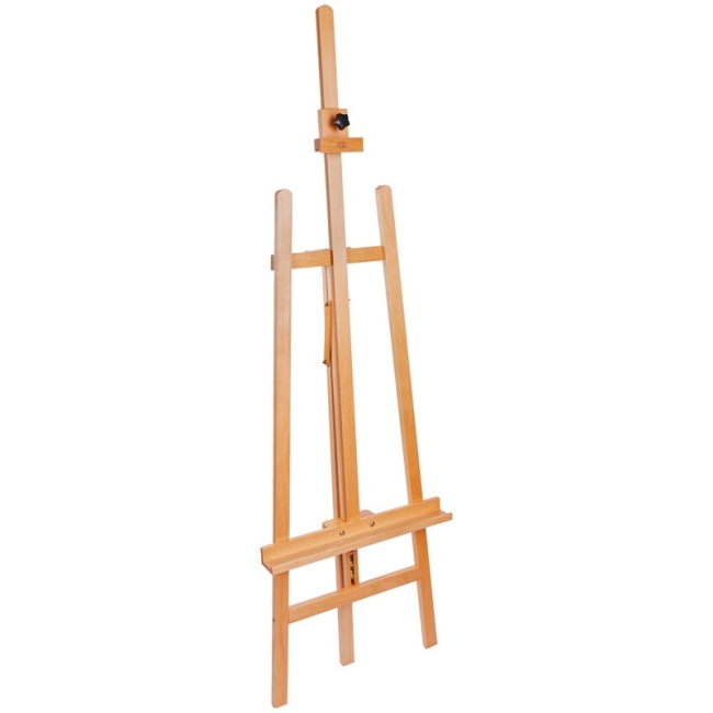 Мольберт Лира Гамма "Московская палитра" из лакированного бука с механизмом опускания высота 159-224 см купить в художественном магазине ArtCraft.Space с доставкой по РФ И СНГ