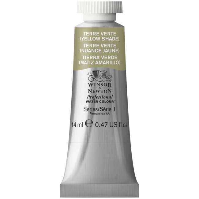 Акварель художественная Winsor&Newton "Professional", 14мл, туба, глауконит 04 (зеленая земля желтоватая)
