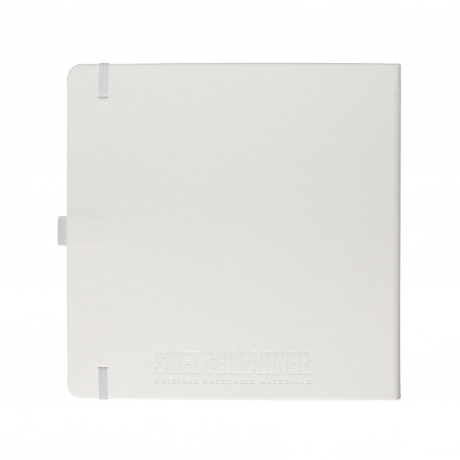 Блокнот для зарисовок Sketchmarker 140г/кв.м 20*20cм 80л твердая обложка Белый