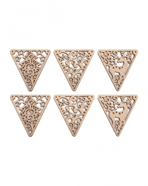 Набор заготовок для декорирования Флажки ажурные 10х11см