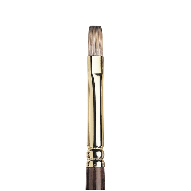 Кисть художественная синтетическая для акрила/масла Winsor&Newton "Monarch", плоскоовальная, №4, длинная ручка
