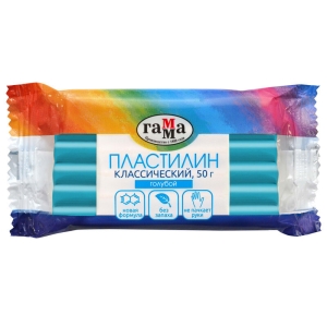 Пластилин Гамма "Классический", голубой, 50г