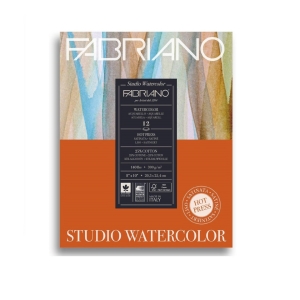 Альбом для акварели Watercolour Studio 300г/м.кв 20,3x25,4см Сатин 12л склейка по 1 стороне