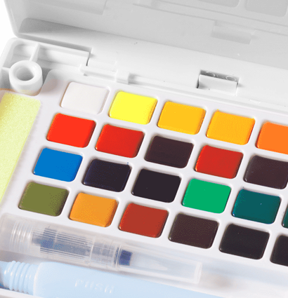 Набор акварели Sakura Koi Pocket Sketch Box 24 цвета в кейсе + губка и кисть купить в художественном магазине ArtCraft.Space с доставкой по РФ и СНГ