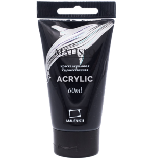 Акриловая краска Малевичъ Matisso, черный, 60 мл