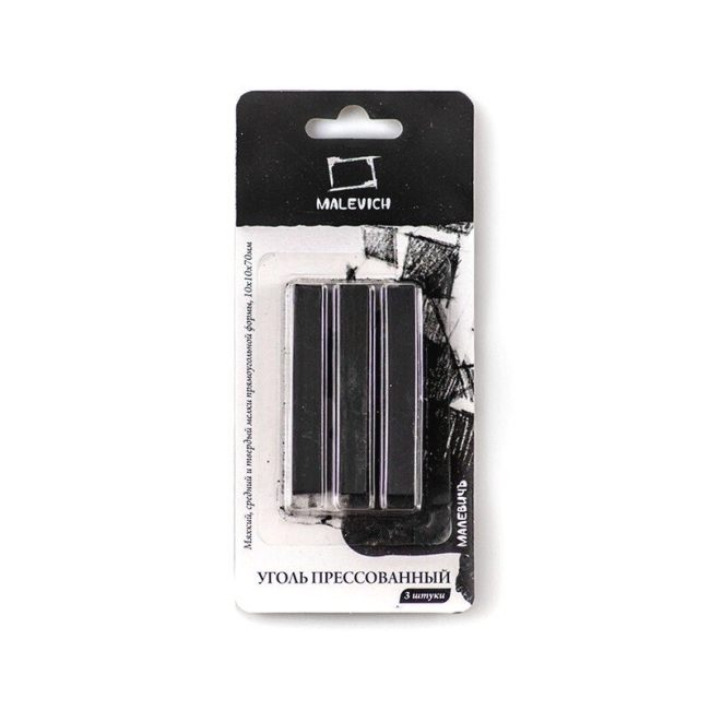 Уголь прессованный для рисования Малевичъ квадратные мелки набор 3 штуки купить в художественном магазине ArtCraft.Space с доставкой по всему миру