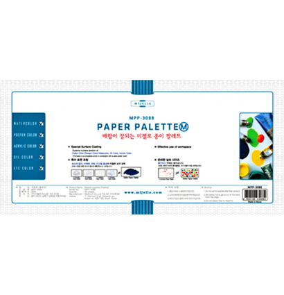 Палитра для красок универсальная бумажная отрывная Mijello Paper Palette средняя 370х175 мм купить в художественном магазине ArtCraft.Space с доставкой по РФ и СНГ