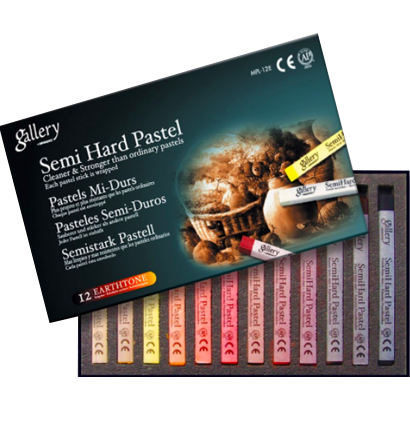Пастель Mungyo Gallery Semi-Hard Pastel сухая полутвёрдая 12 земляных цветов профессиональная купить в художественном магазине ArtCraft.Space с доставкой по всему миру