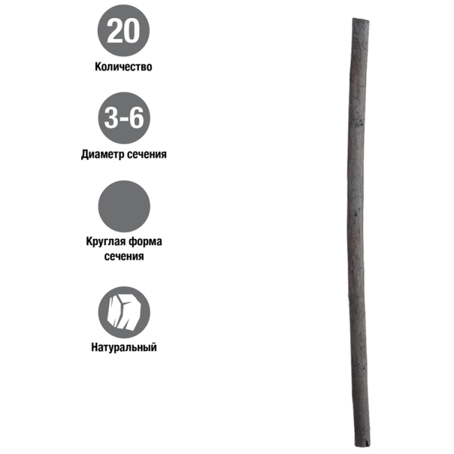 Уголь натуральный Faber-Castell "Pitt", ? 3-6мм, круглый, 20шт., картон. упак. Уголь натуральный Faber-Castell "Pitt", ? 3-6мм, круглый, 20шт., картон. упак.