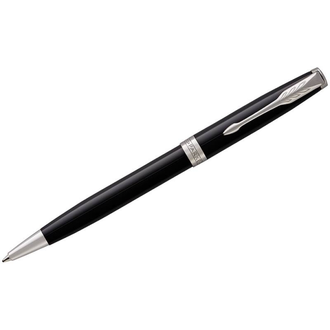 Ручка шариковая Parker "Sonnet Black Lacquer CT" черная, 1,0мм, поворот., подар. уп.