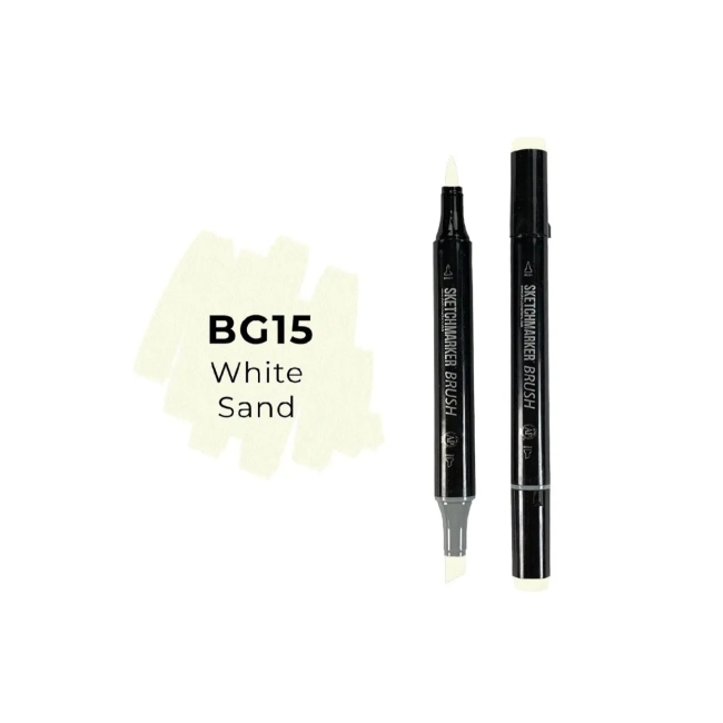 Маркер SKETCHMARKER Brush двухсторонний на спирт.основе цв.BG15 Белый песок