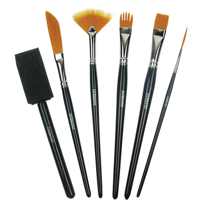 Набор кистей Derwent Technique Brushes 6 штук для разных эффектов купить в магазине товаров для рисования ArtCraft.Space с доставкой по РФ и СНГ