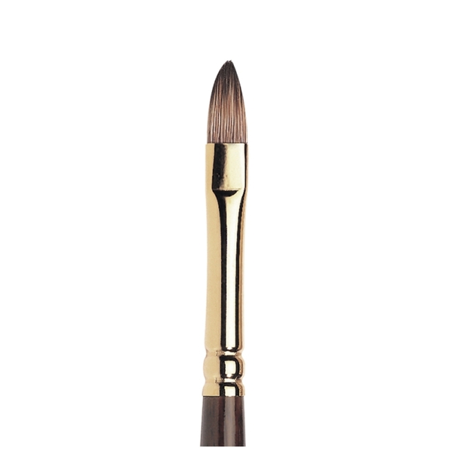 Кисть художественная синтетическая для акрила/масла Winsor&Newton "Monarch", плоскоовальная, №6, длинная ручка