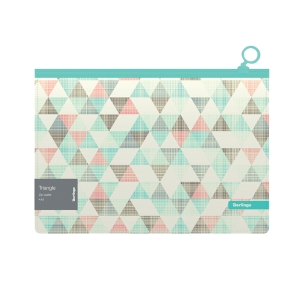 Папка-конверт на молнии Berlingo "Triangle" А4, 180мкм, с рисунком