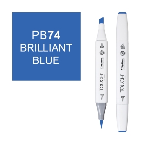 Маркер двухсторонний спиртовой TOUCH TWIN BRUSH PB74 Синий бриллиантовый Маркер двухсторонний спиртовой TOUCH TWIN BRUSH PB74 Синий бриллиантовый