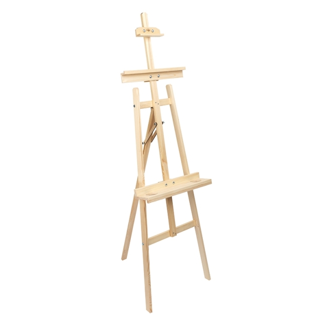 Мольберт Лира с бегунком Гамма "Студия" 170 см съемная полка, 2 стакана, сосна купить в художественном магазине ArtCraft.Space