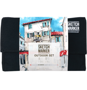 Набор маркеров SKETCHMARKER Outdoor Set 24шт Плэнер + сумка органайзер, Набор маркеров SKETCHMARKER Outdoor Set 24шт Плэнер + сумка органайзер,
