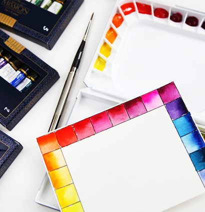 Палитра для красок универсальная бумажная отрывная Mijello Paper Palette маленькая 255х175 мм купить в художественном магазине ArtCraft.Space с доставкой по РФ и СНГ