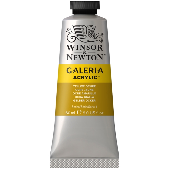 Краска акриловая художественная Winsor&Newton "Galeria", 60мл, туба, желтая охра