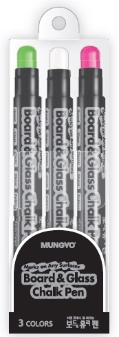 Маркер меловой для досок и стекла 3 цвета в пластиковой упаковке