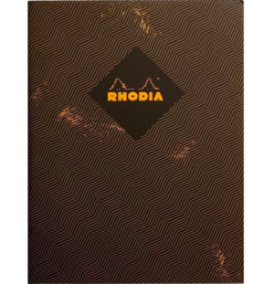Блокнот Rhodia HERITAGE, 190х250 мм, черный chevrons, мягкая обложка, клетка, 32л, кремовый, 90г/м2,,