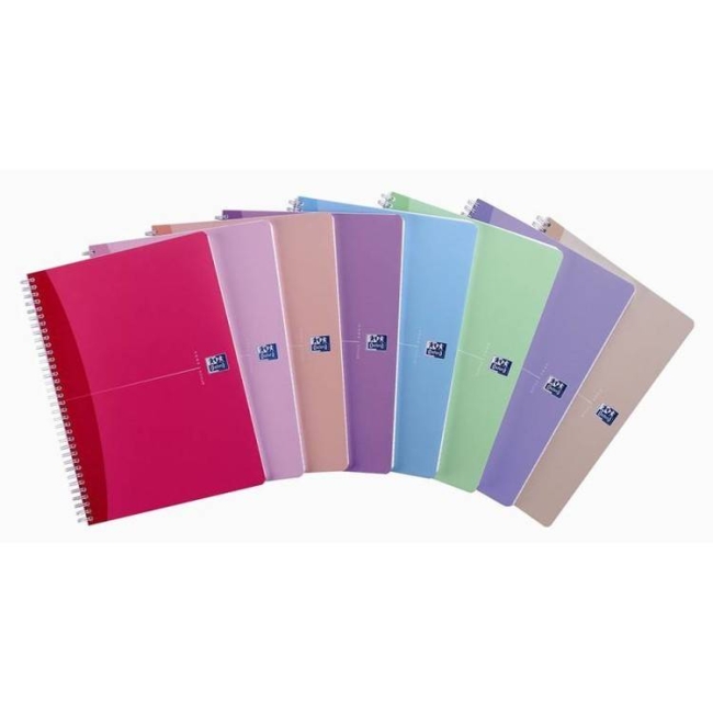 Бизнес-тетрадь OXFORD Woman A4 клетка 90л двойная спираль закладка мягкая обложка 5шт цв.ассортименте