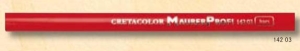 Плотничий карандаш, корпус красного цвета, твердость-твердый, длина 17,5 см