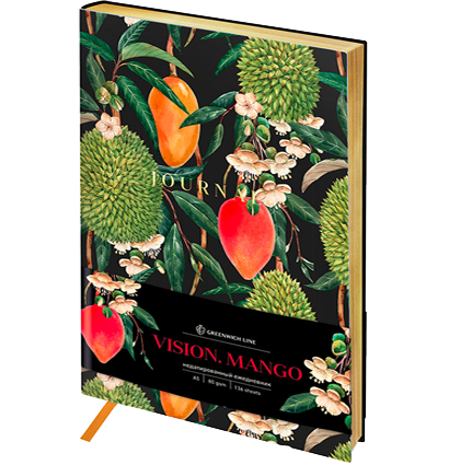 Ежедневник недатир. B6, 136л., кожзам, Greenwich Line "Vision. Mango", тон.блок, золот.срез