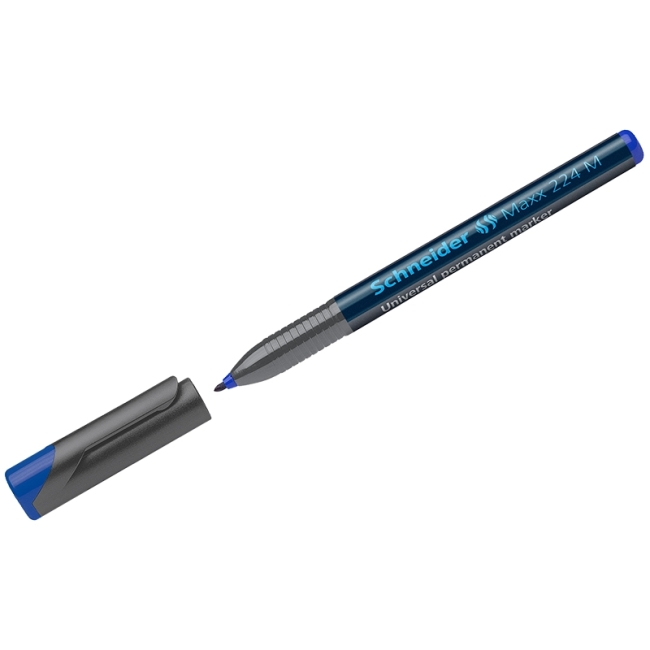 Маркер перманентный Schneider "Maxx 224 M" синий, пулевидный, 1,0мм Маркер перманентный Schneider "Maxx 224 M" синий, пулевидный, 1,0мм