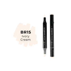 Маркер SKETCHMARKER Brush двухсторонний на спирт.основе цв.BR15 Кремовый Маркер SKETCHMARKER Brush двухсторонний на спирт.основе цв.BR15 Кремовый